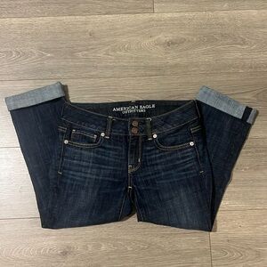 American Eagle Artist Crop Stretch Jeans Size 0